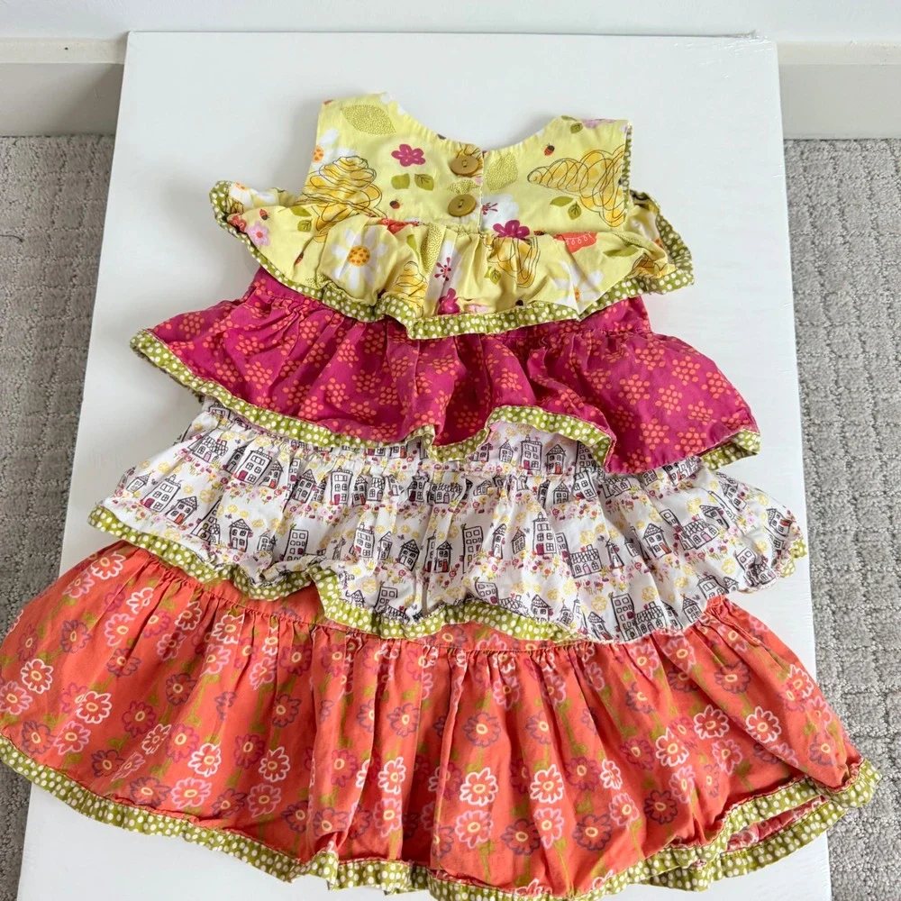 Jelly The Pug Tiered Girls Dress Size 4T‎